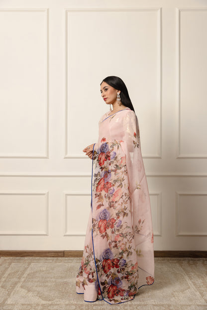 Calliope Printed French Chiffon Saree