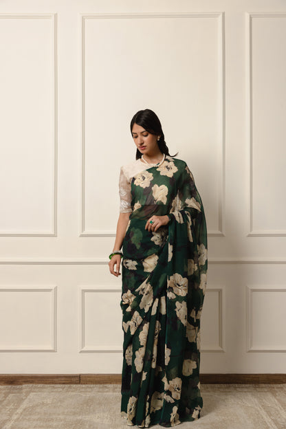 Gauravi Printed French Chiffon Saree