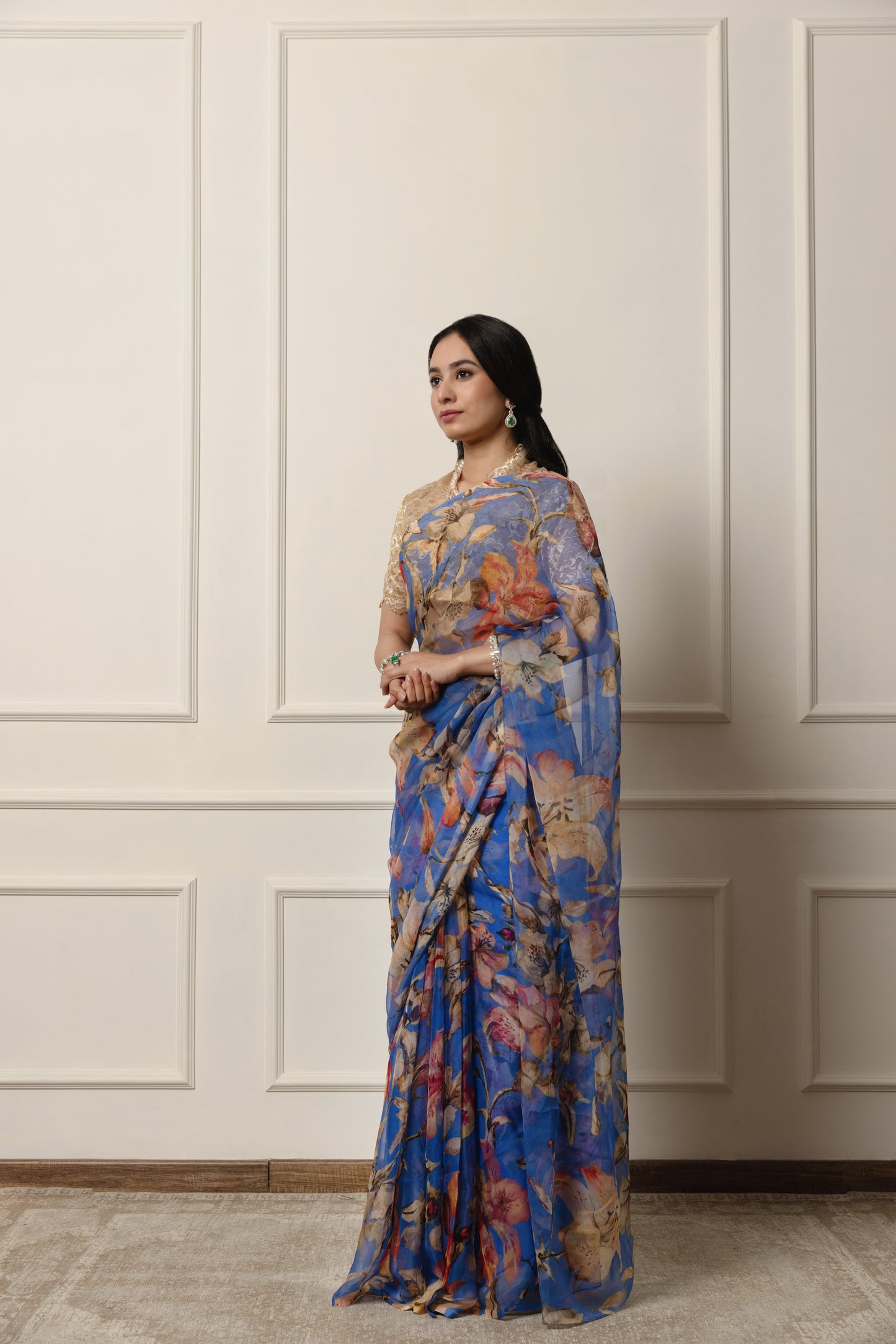 Ourmila Printed French Chiffon Saree