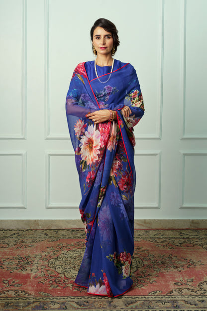 Mrinalini Printed French Chiffon Saree