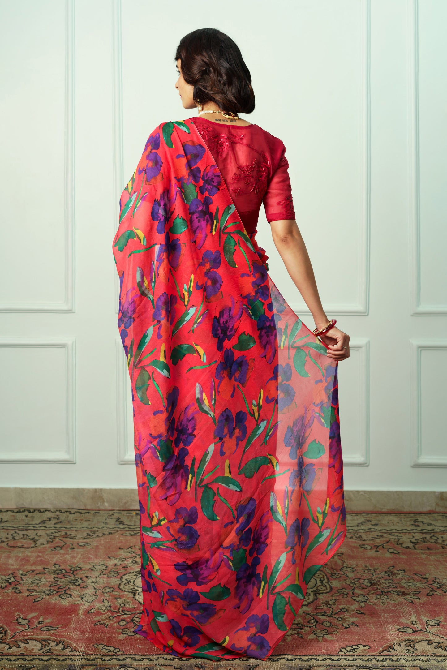 Radhika Printed French Chiffon Saree