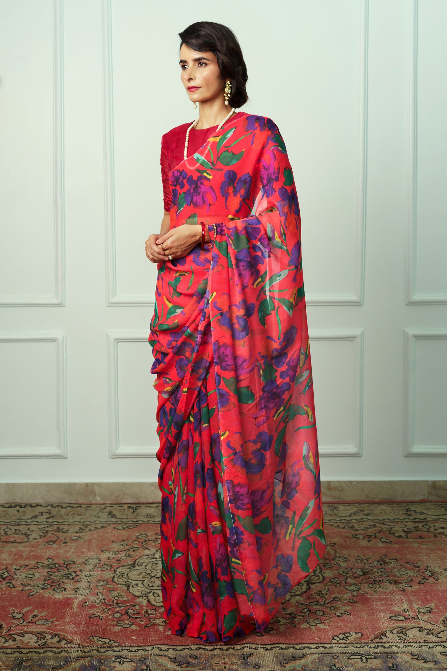 Radhika Printed French Chiffon Saree