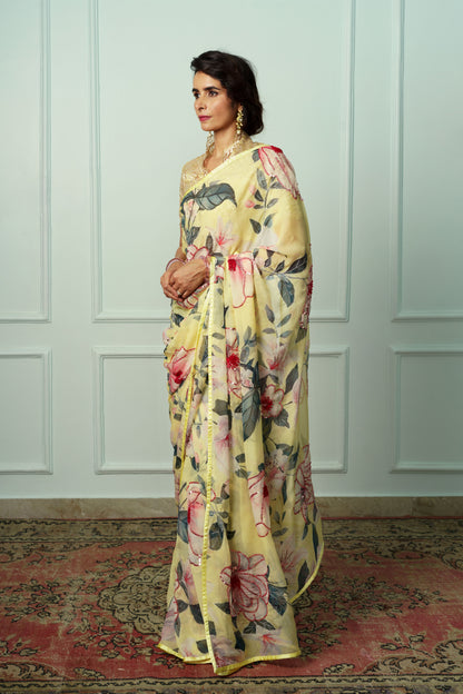 Uttara Printed French Chiffon Saree