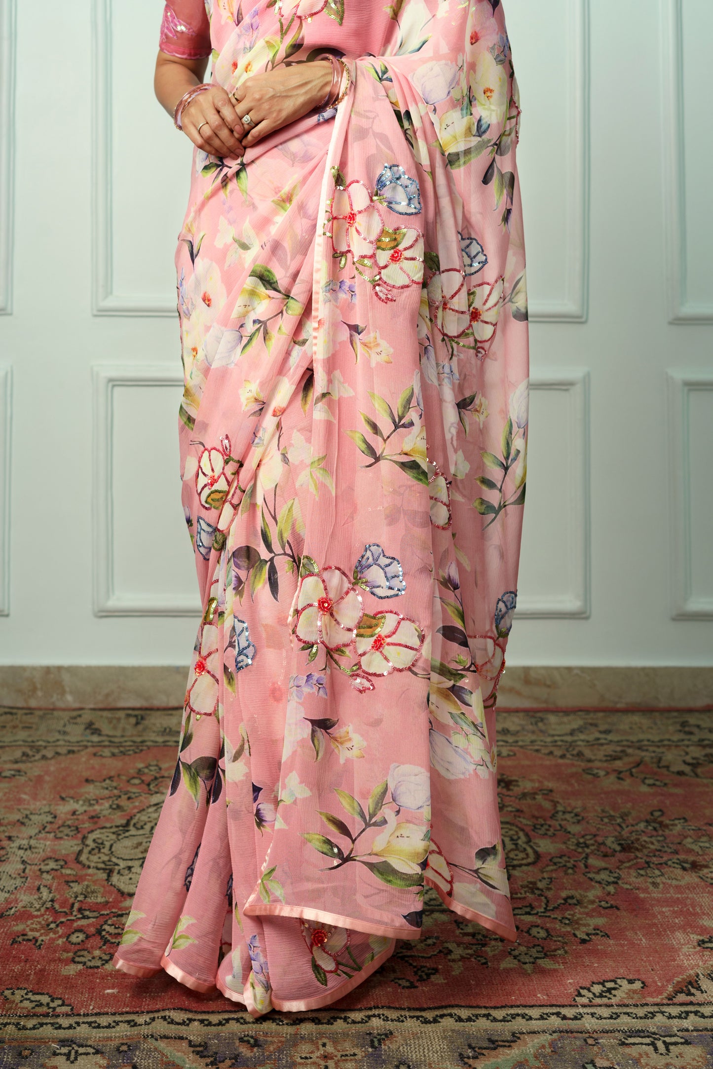 Indira Printed French Chiffon Saree