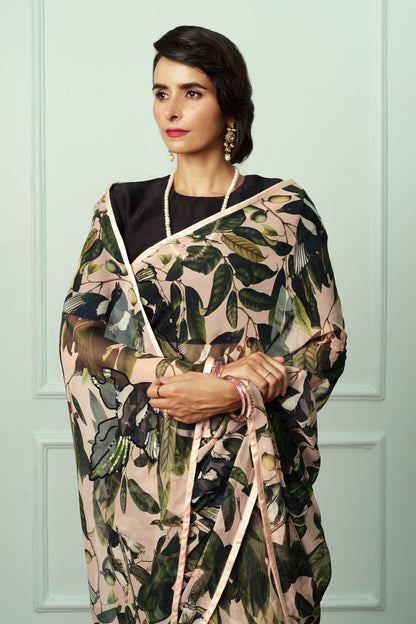 Priyangni Printed French Chiffon Saree