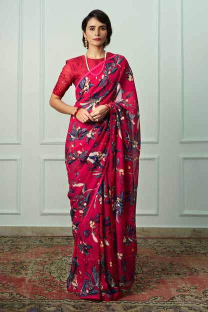 Shivranjini Printed French Chiffon Saree