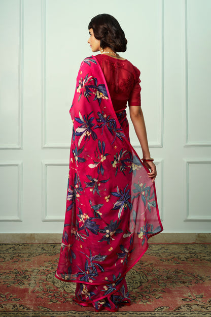 Shivranjini Printed French Chiffon Saree