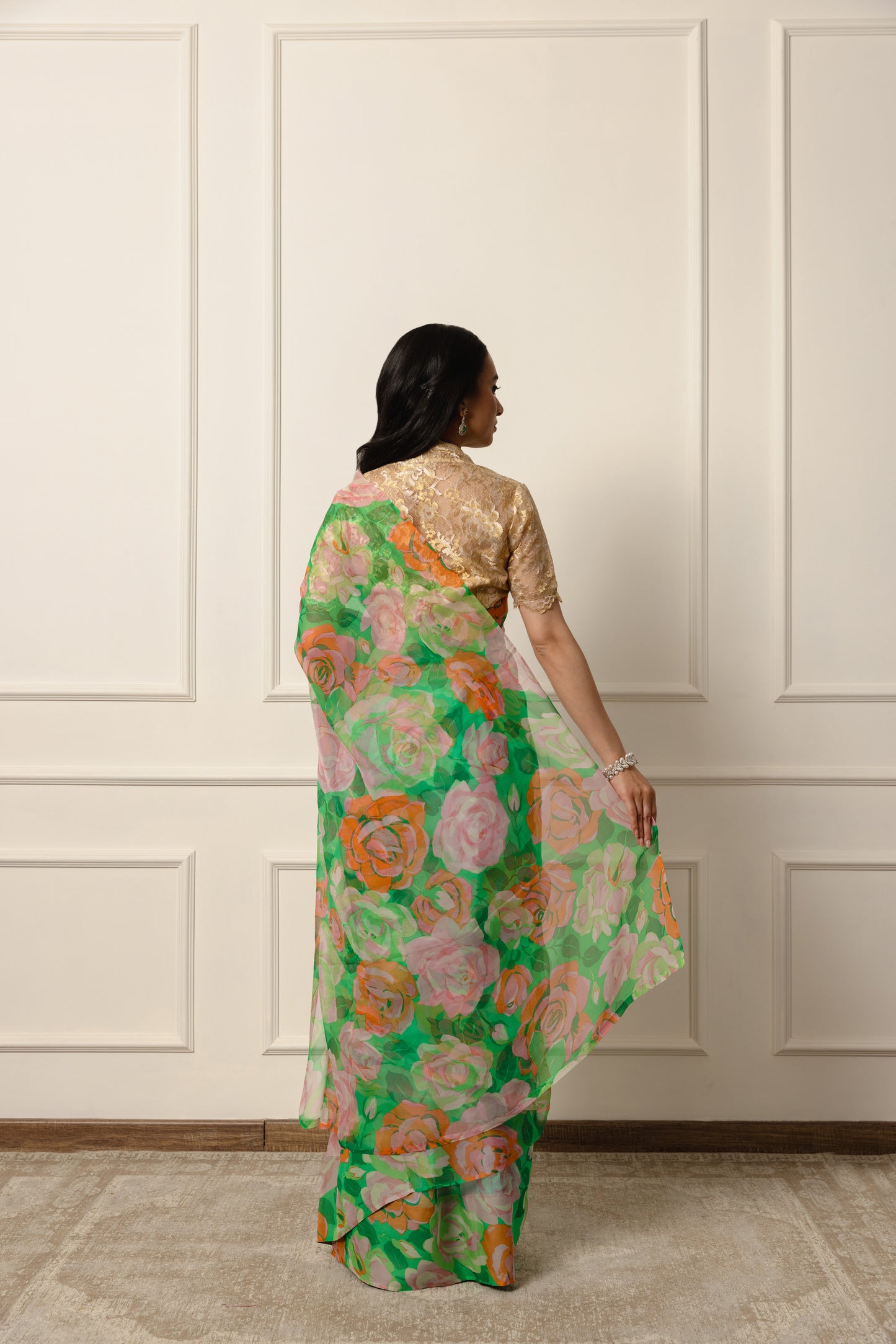 Urvashi Printed French Chiffon Saree