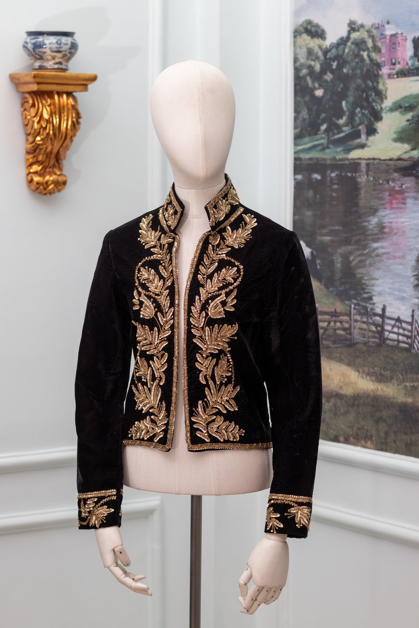 Black Silk Velvet Jacket