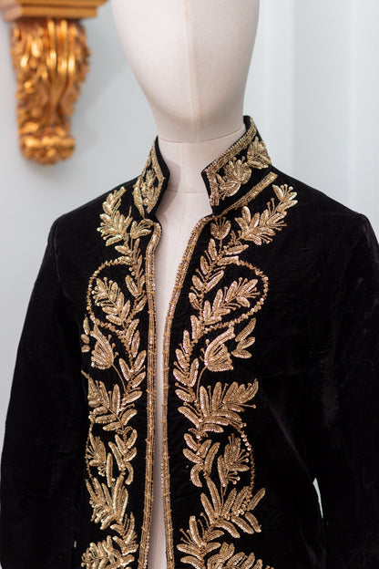 Black Silk Velvet Jacket