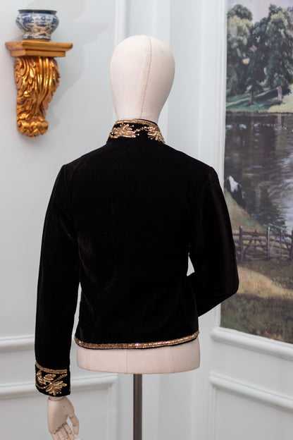 Black Silk Velvet Jacket