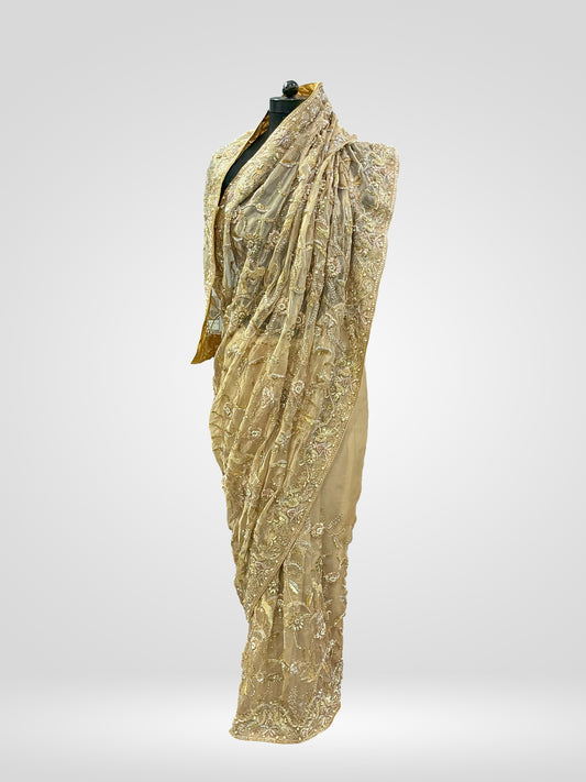 Janaki Gold Silk Tissue Saree