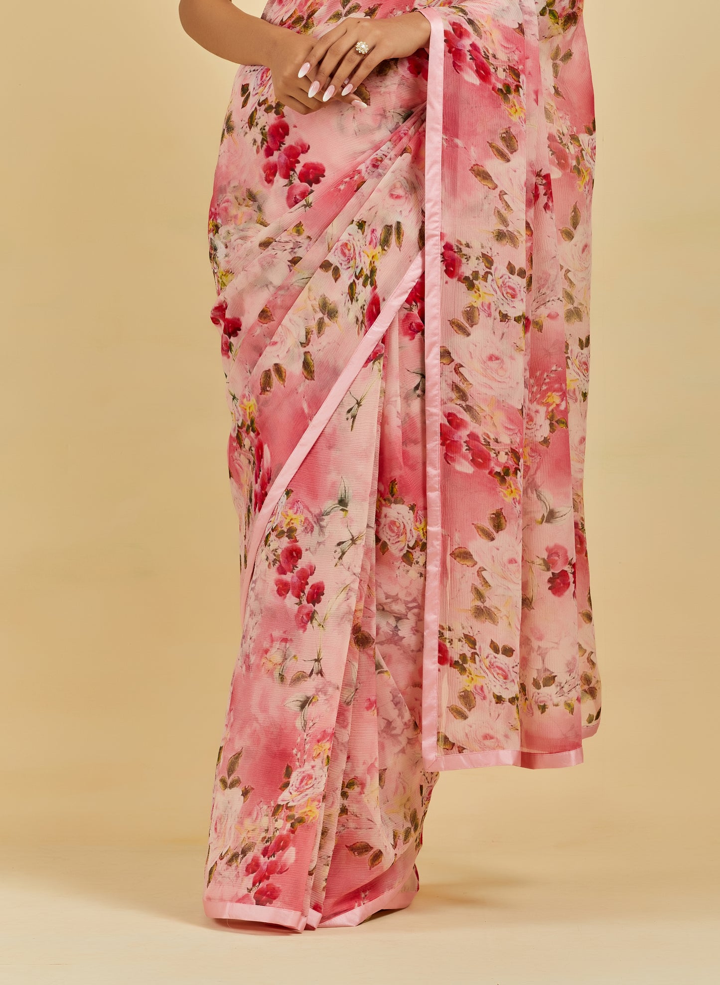 Audrey Printed French Chiffon Saree