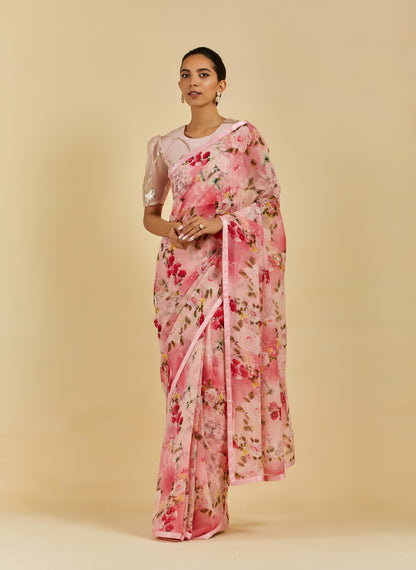 Audrey Printed French Chiffon Saree