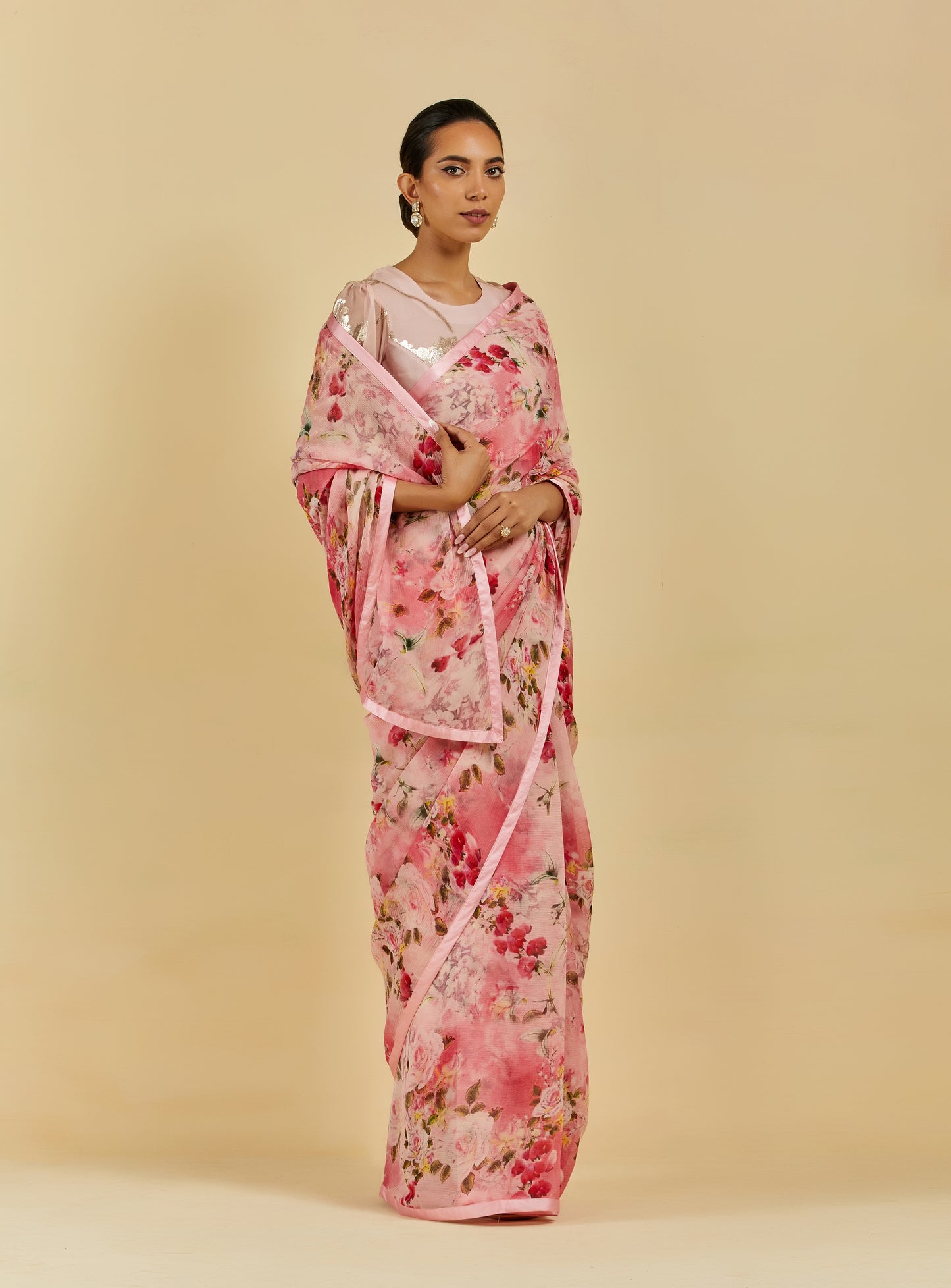 Audrey Printed French Chiffon Saree