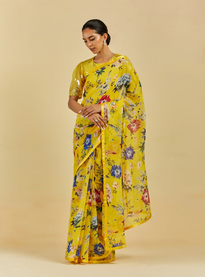 Claire Printed French Chiffon Saree