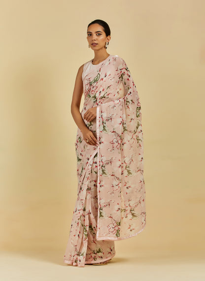 Madelyn Printed Highlighted French Chiffon Saree