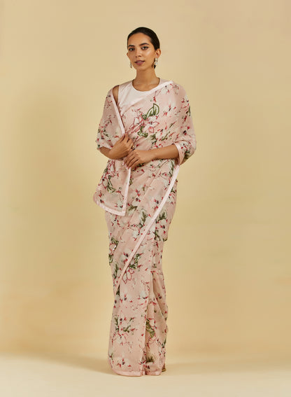 Madelyn Printed Highlighted French Chiffon Saree