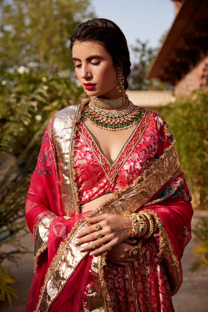 Amaranth Red Harshini Lehenga