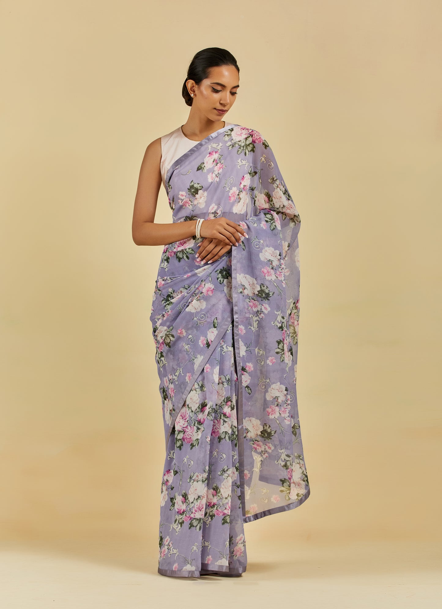 Sophie Printed French Chiffon Saree