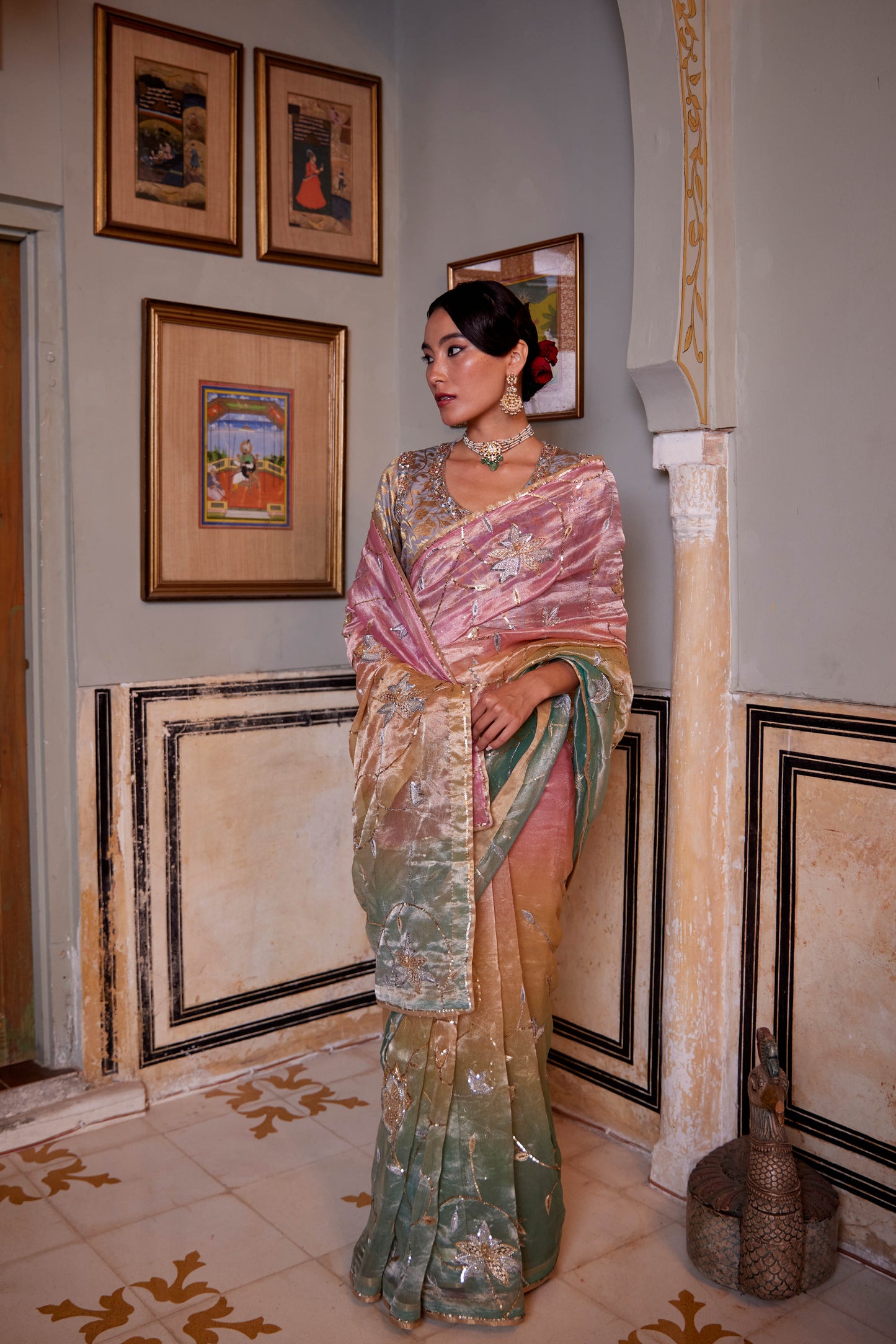 Shaded Tissue Ishq Saree