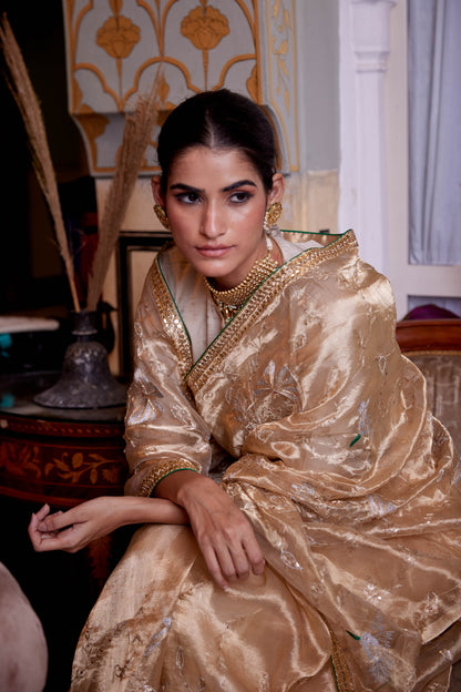 Gold Tissue Kaaga Koyal Saree